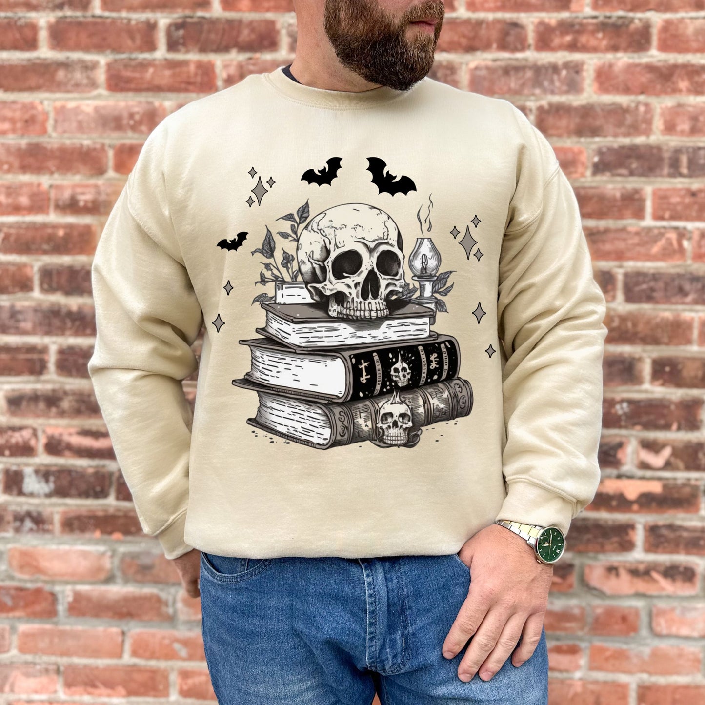 Skull Sweatshirt Dark Academia Shirt Book Lover Gift Librarian Shirt Bookish Sweatshirt Literary Shirt Goth Sweatshirt