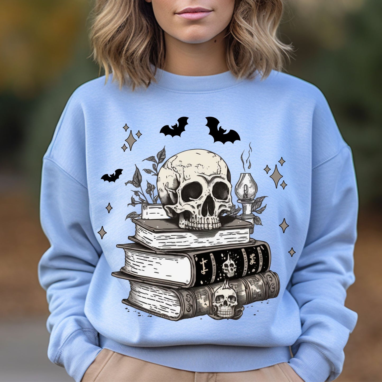 Skull Sweatshirt Dark Academia Shirt Book Lover Gift Librarian Shirt Bookish Sweatshirt Literary Shirt Goth Sweatshirt
