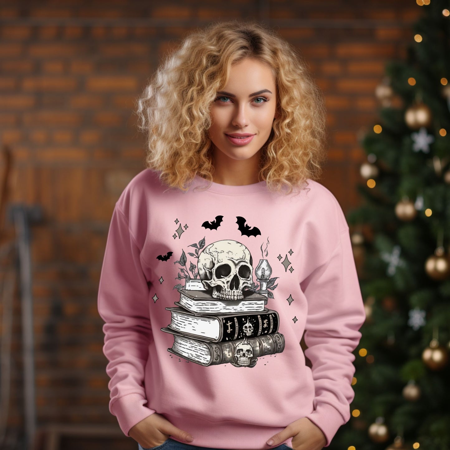 Skull Sweatshirt Dark Academia Shirt Book Lover Gift Librarian Shirt Bookish Sweatshirt Literary Shirt Goth Sweatshirt