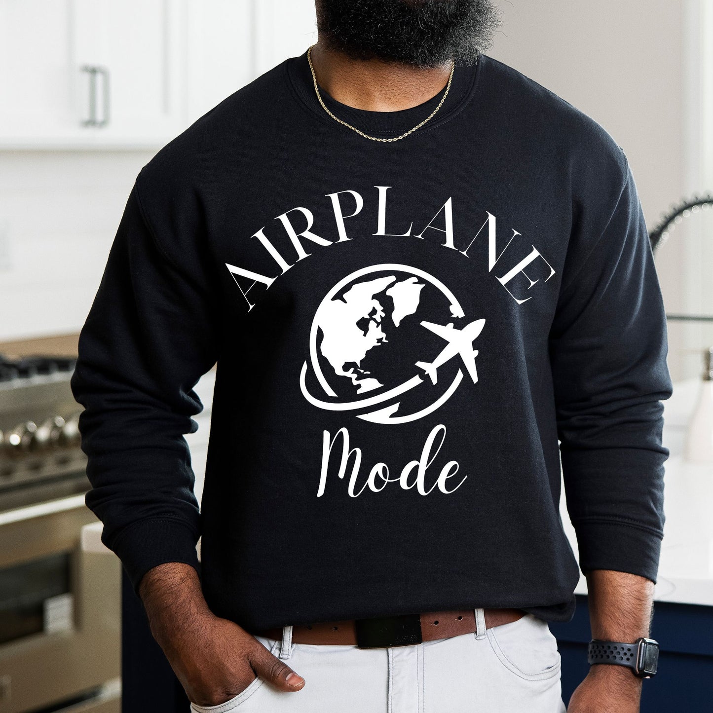Airplane Mode Sweatshirt Travel Gifts Adventure Time Crewneck Vacation Shirt Travel Sweatshirt