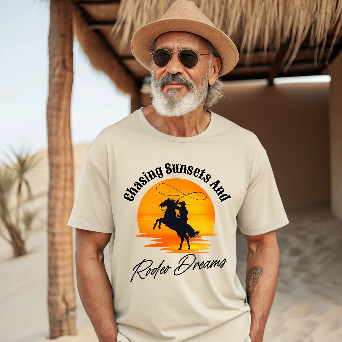 Chasing Sunsets and Rodeo Dreams T-Shirt, Western Apparel, Country Music Shirt, Cowboy Gift, Summer Outfit