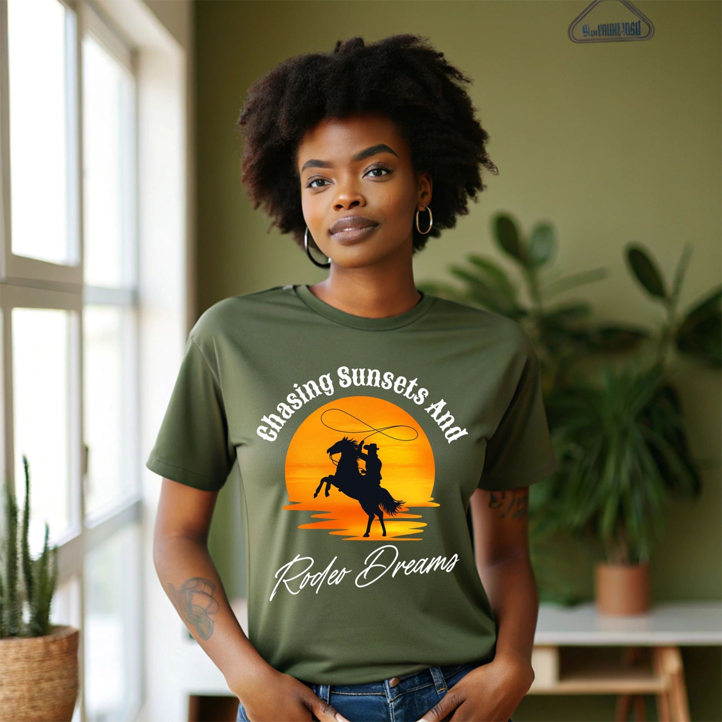 Chasing Sunsets and Rodeo Dreams T-Shirt, Western Apparel, Country Music Shirt, Cowboy Gift, Summer Outfit