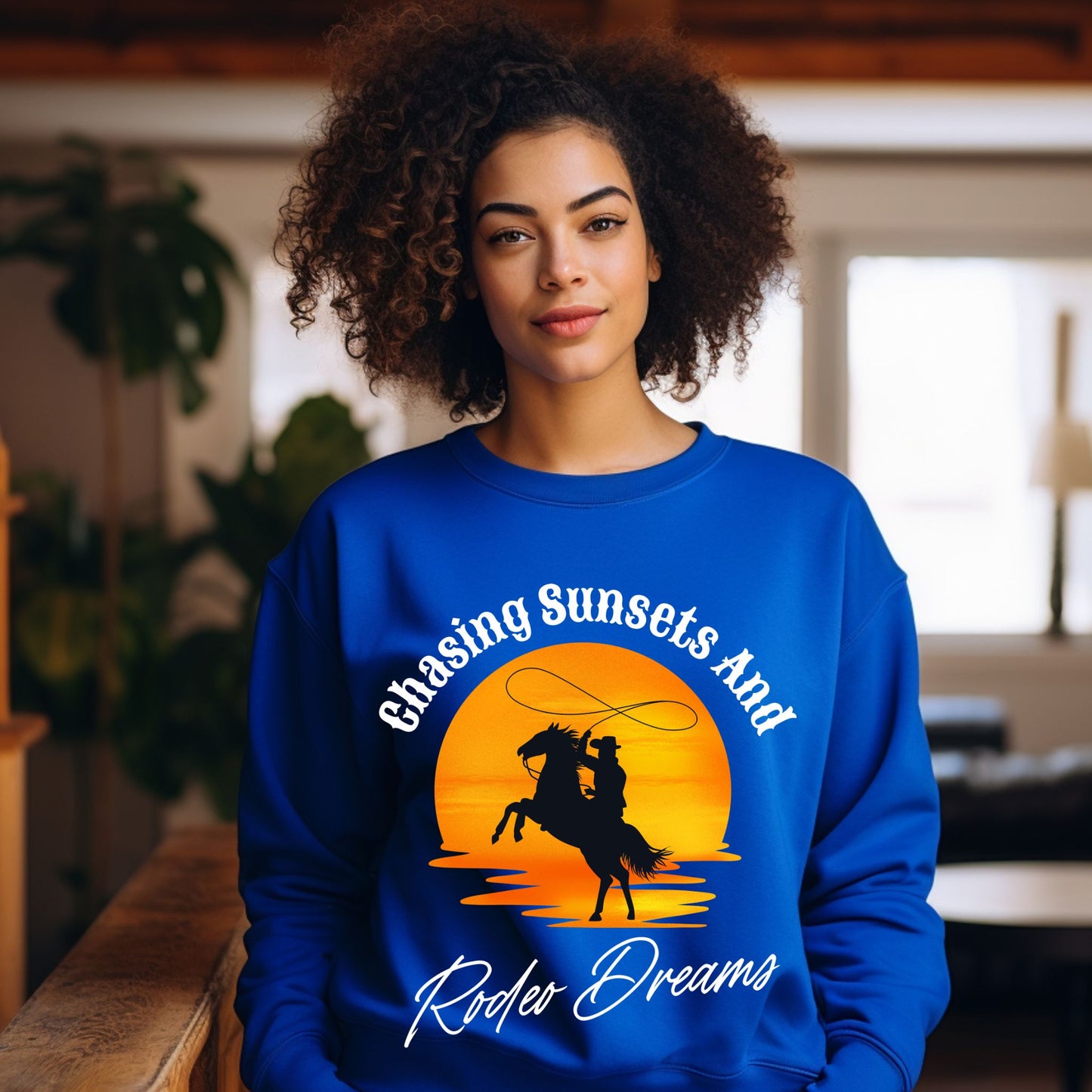 Chasing Sunsets and Rodeo Dreams Sweathirt, Western Apparel, Country Music Shirt, Cowboy Gift