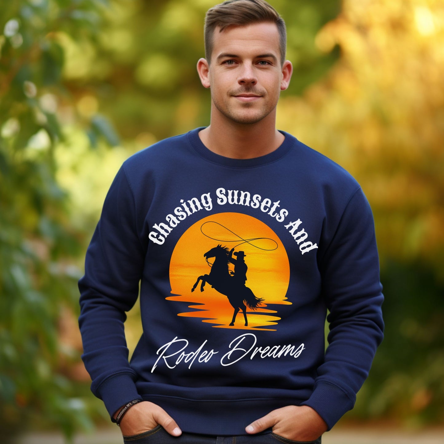 Chasing Sunsets and Rodeo Dreams Sweathirt, Western Apparel, Country Music Shirt, Cowboy Gift