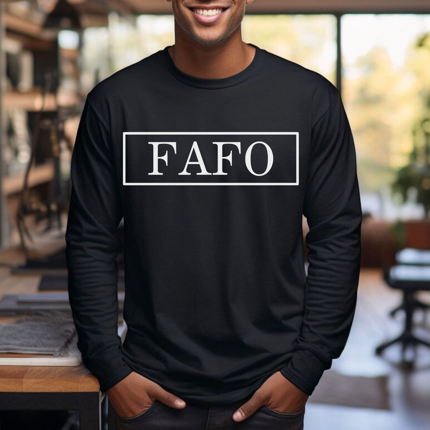 FAFO T-Shirt Bold Graphic Statement Shirt Long Sleeve Tee