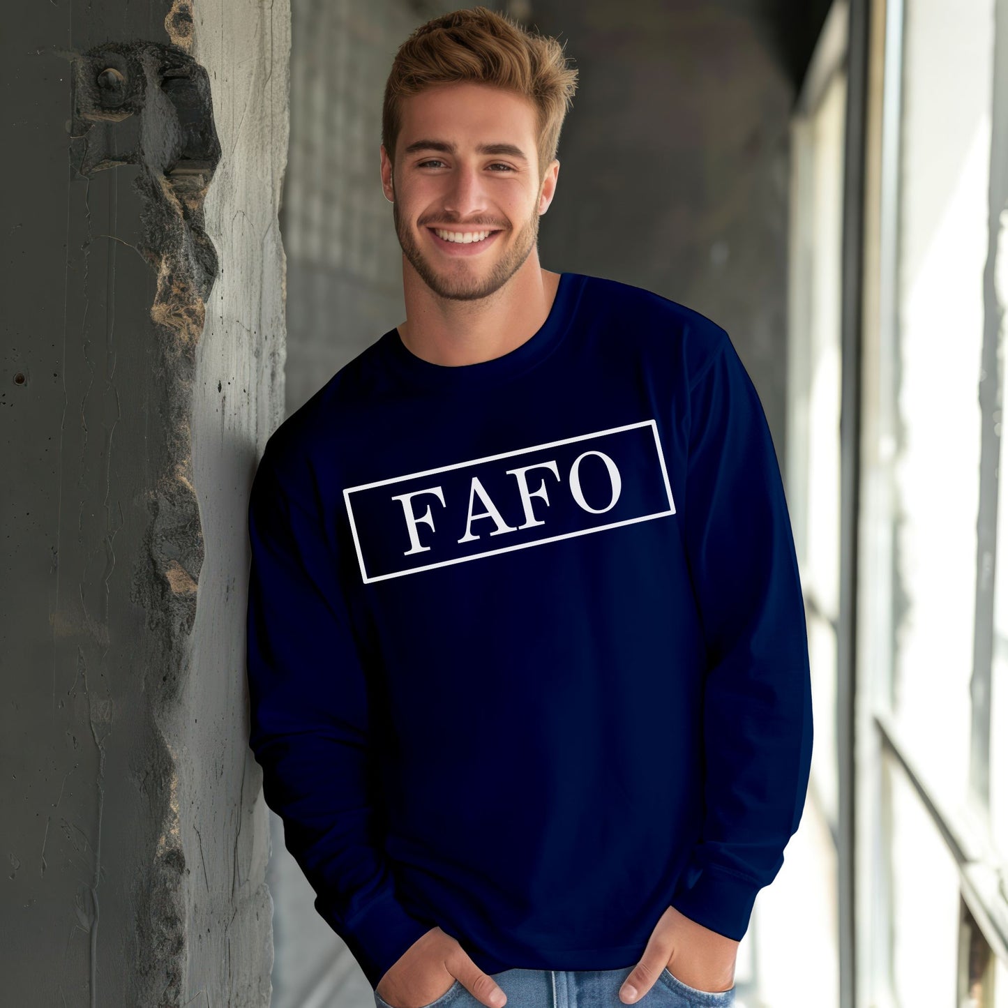 FAFO T-Shirt Bold Graphic Statement Shirt Long Sleeve Tee