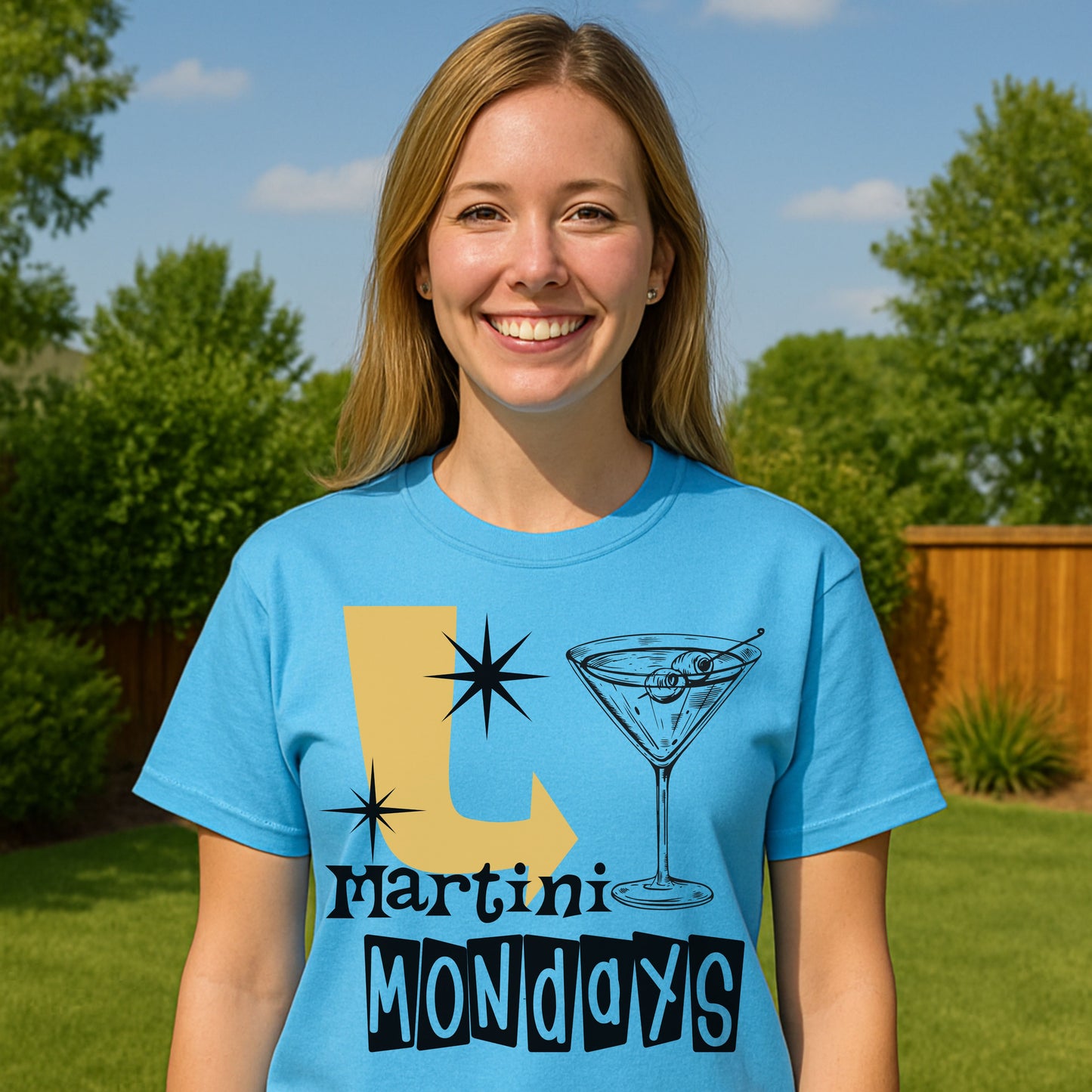 Retro Martini Cocktail T-Shirt, Martini Mondays, Funny Drink Shirt, Cocktail Lover Gift, Casual Party Tee, Weekend Vibes Apparel, Gift for Friends , Funny Vintage Happy Hour Tee