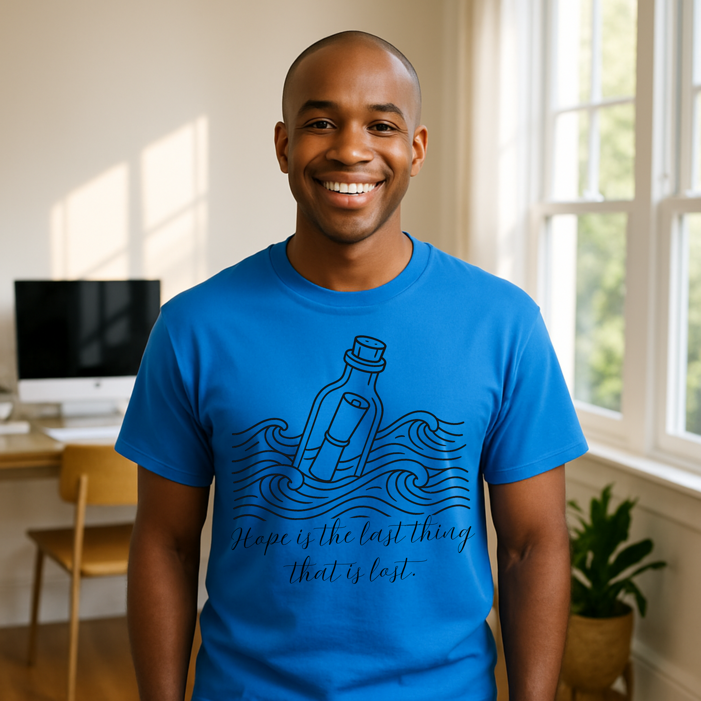 Hope Message in a Bottle T-Shirt – Inspirational Graphic Tee for Dreamers & Believers