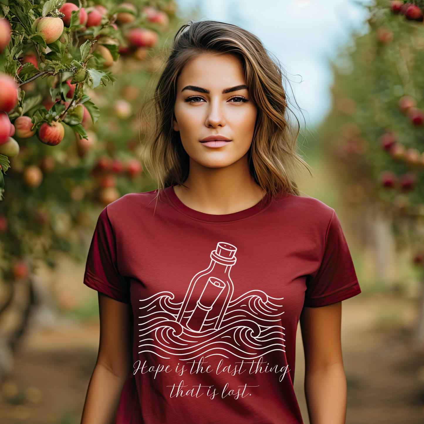 Hope Message in a Bottle T-Shirt – Inspirational Graphic Tee for Dreamers & Believers