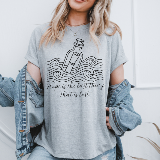 Hope Message in a Bottle T-Shirt – Inspirational Graphic Tee for Dreamers & Believers