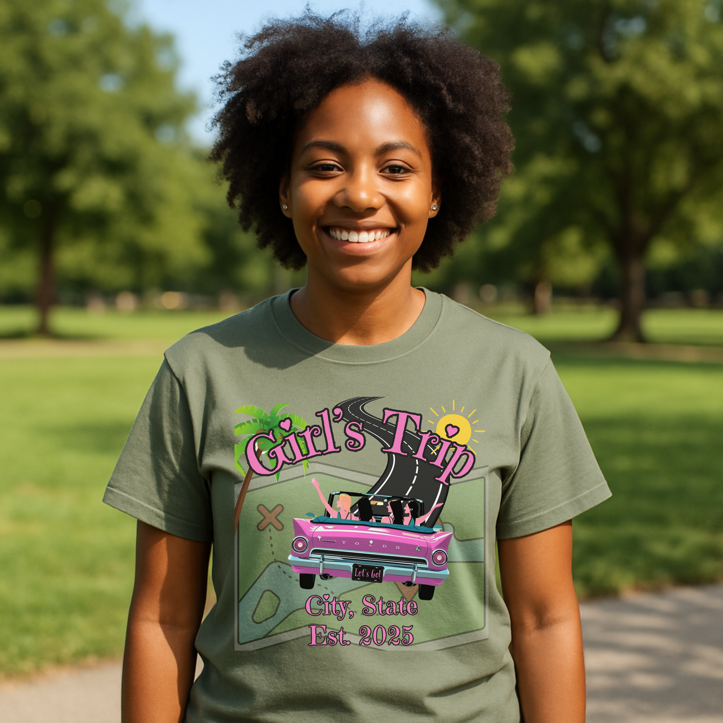 Custom Girls Trip Tee Road Trip Shirt for Women Matching Girls Trip Shirts Travel Squad Matching Tee Girls Trip 1