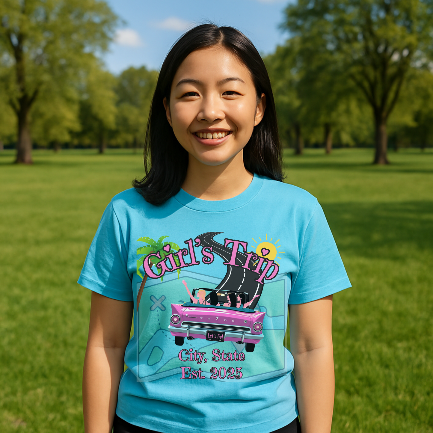 Custom Girls Trip Tee Road Trip Shirt for Women Matching Girls Trip Shirts Travel Squad Matching Tee Girls Trip 1