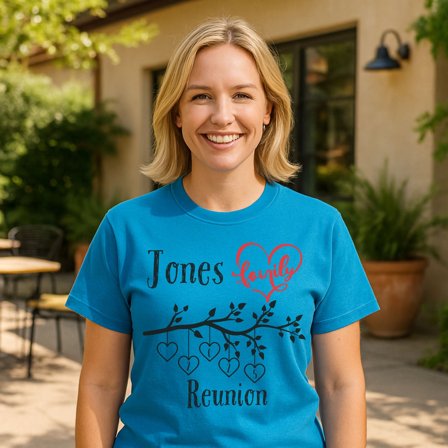 Family Reunion Heart T-Shirt , Family Gathering Shirt, Matching Family Tees, Personalized Family Apparel, Heart Unisex Softstyle Tee Fam1