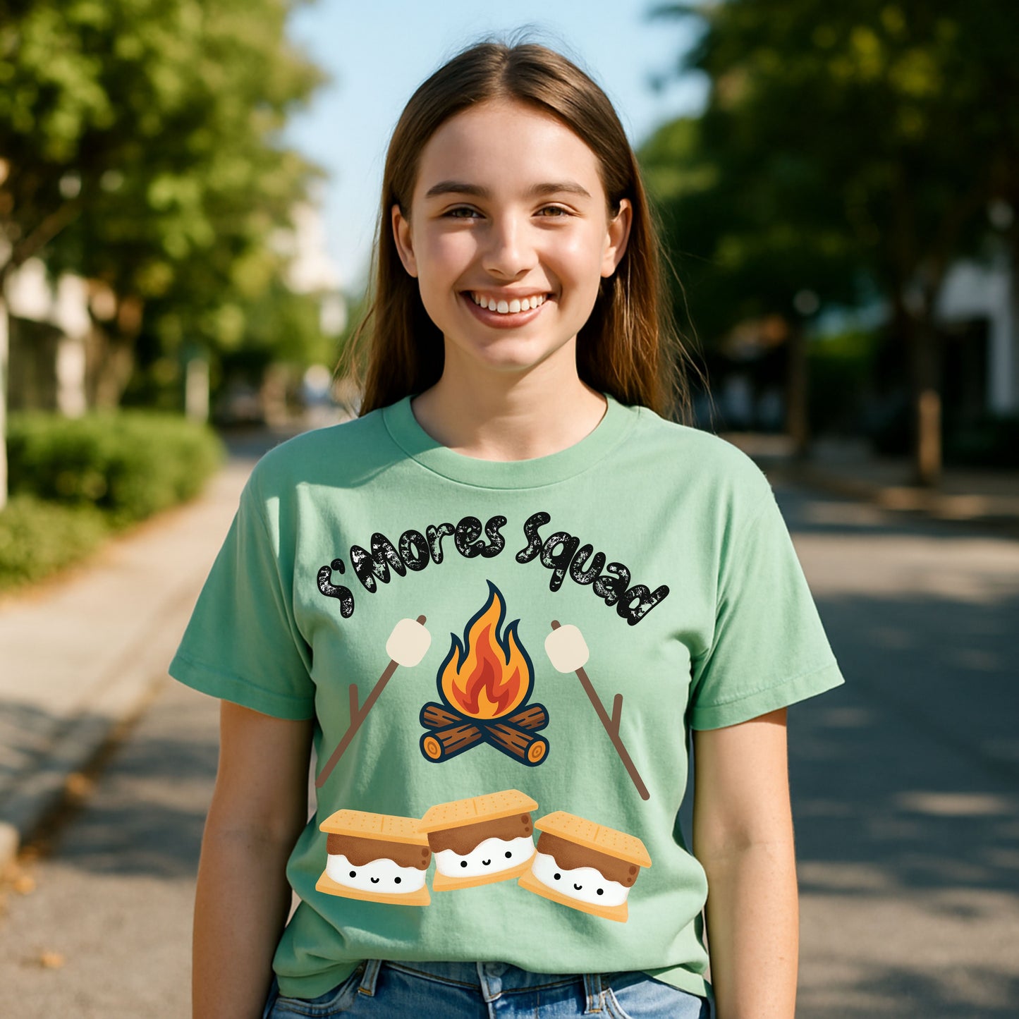 S'mores Squad T-Shirt, Fun Camping Shirt, Summer Vibes Tee, Unisex Graphic Tee, Outdoor Adventure Outfit
