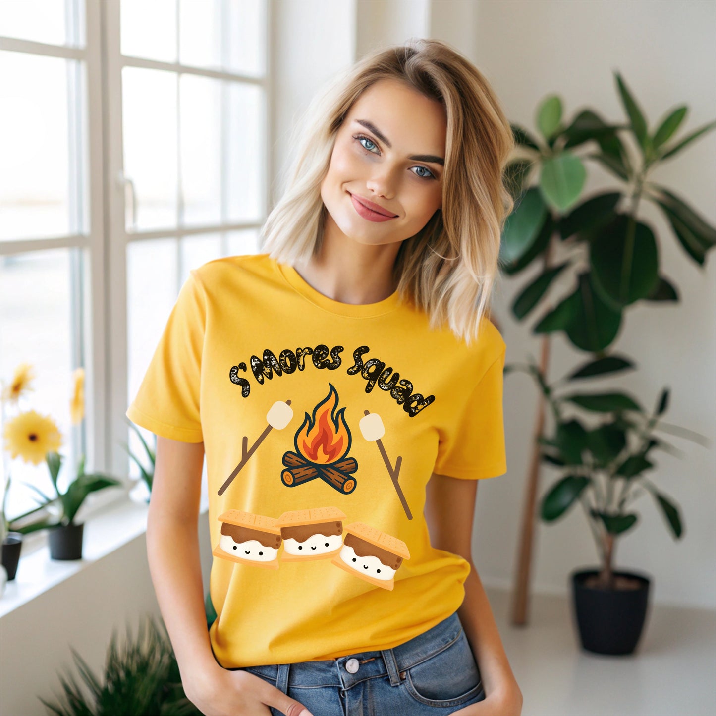 S'mores Squad T-Shirt, Fun Camping Shirt, Summer Vibes Tee, Unisex Graphic Tee, Outdoor Adventure Outfit