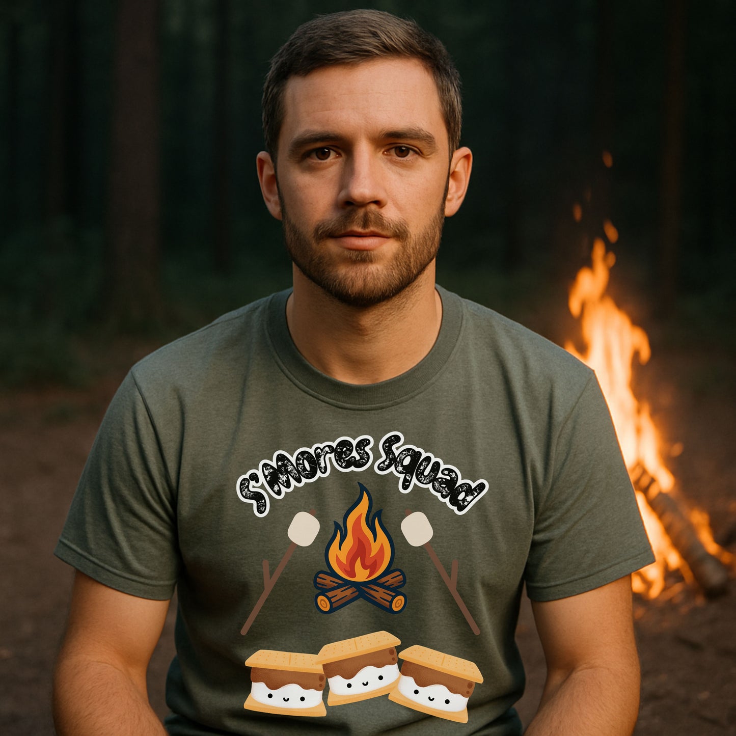 S'mores Squad T-Shirt, Fun Camping Shirt, Summer Vibes Tee, Unisex Graphic Tee, Outdoor Adventure Outfit