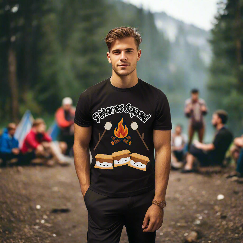 S'mores Squad T-Shirt, Fun Camping Shirt, Summer Vibes Tee, Unisex Graphic Tee, Outdoor Adventure Outfit