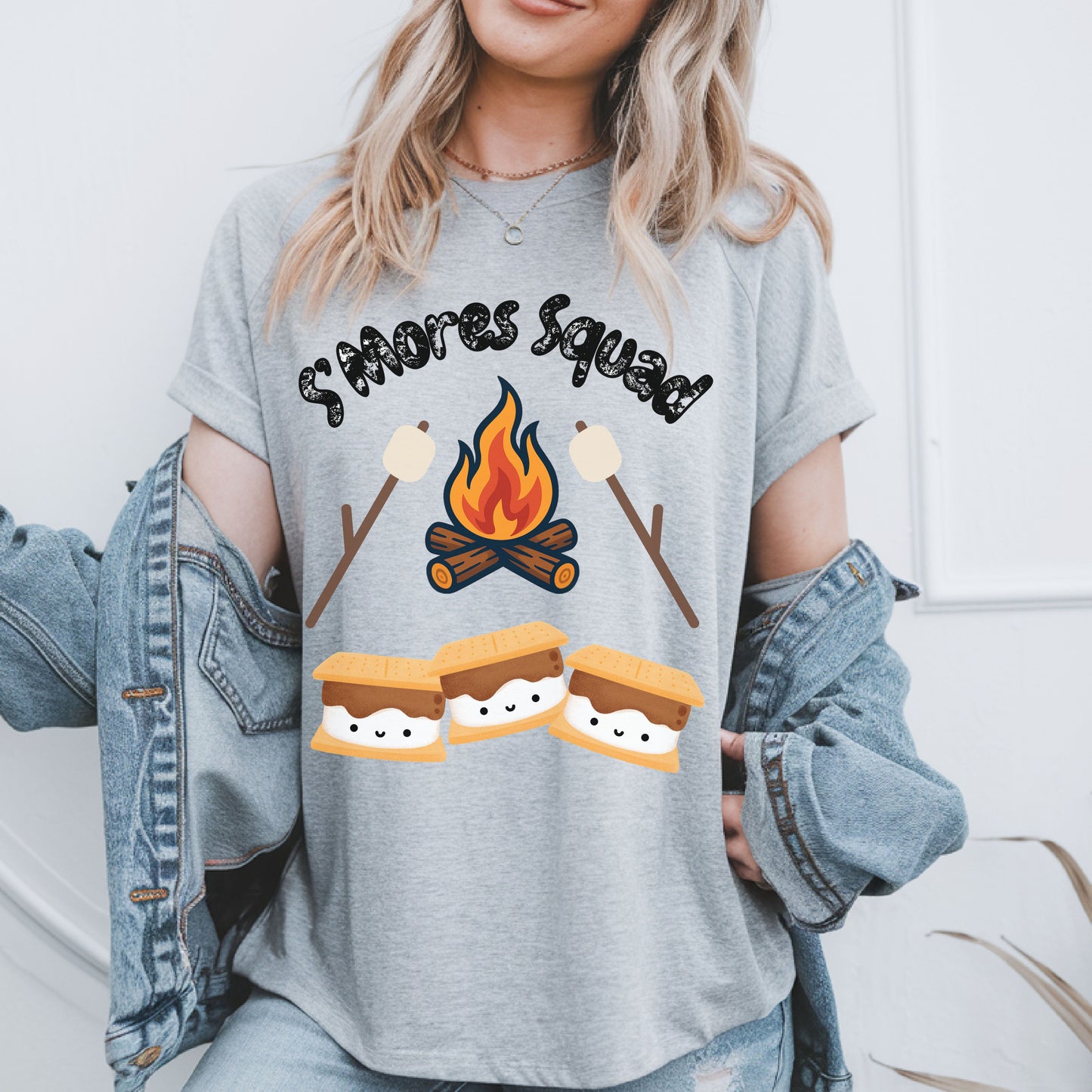 S'mores Squad T-Shirt, Fun Camping Shirt, Summer Vibes Tee, Unisex Graphic Tee, Outdoor Adventure Outfit
