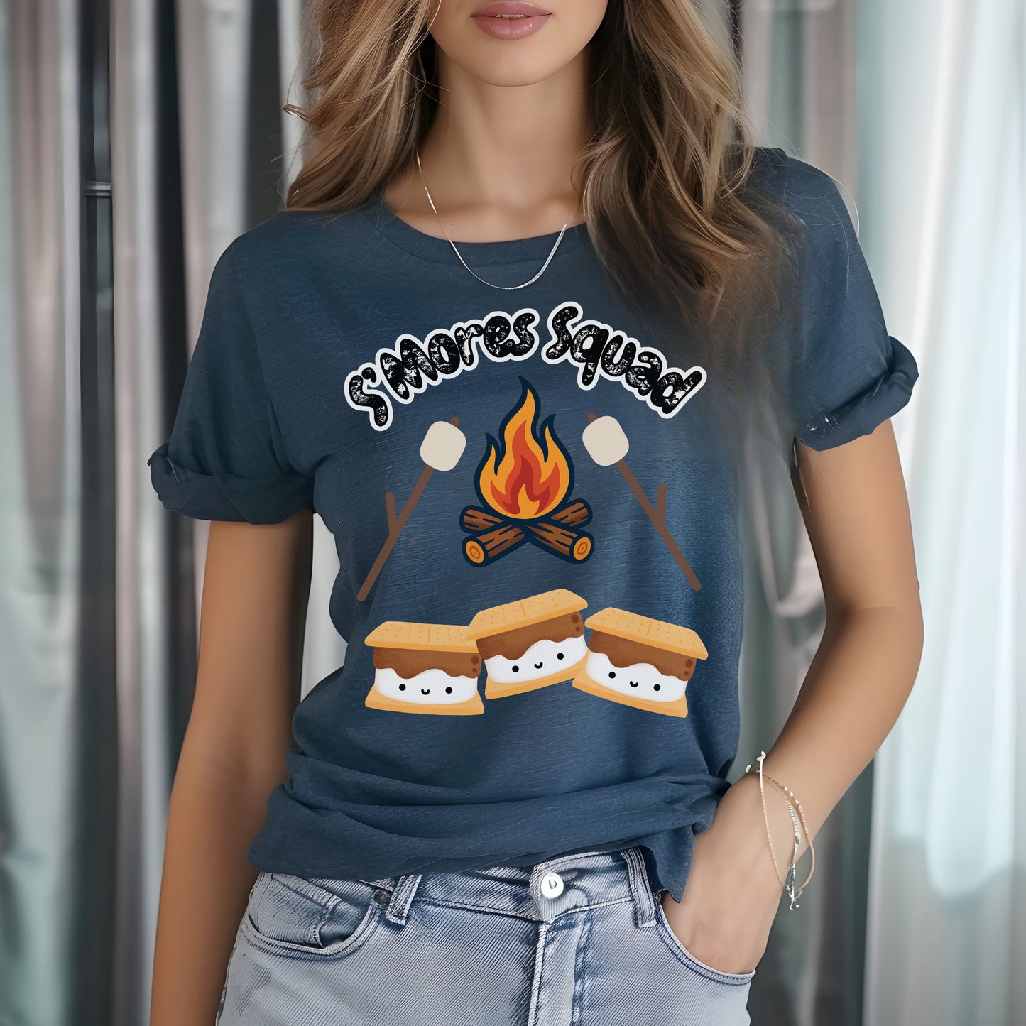 S'mores Squad T-Shirt, Fun Camping Shirt, Summer Vibes Tee, Unisex Graphic Tee, Outdoor Adventure Outfit