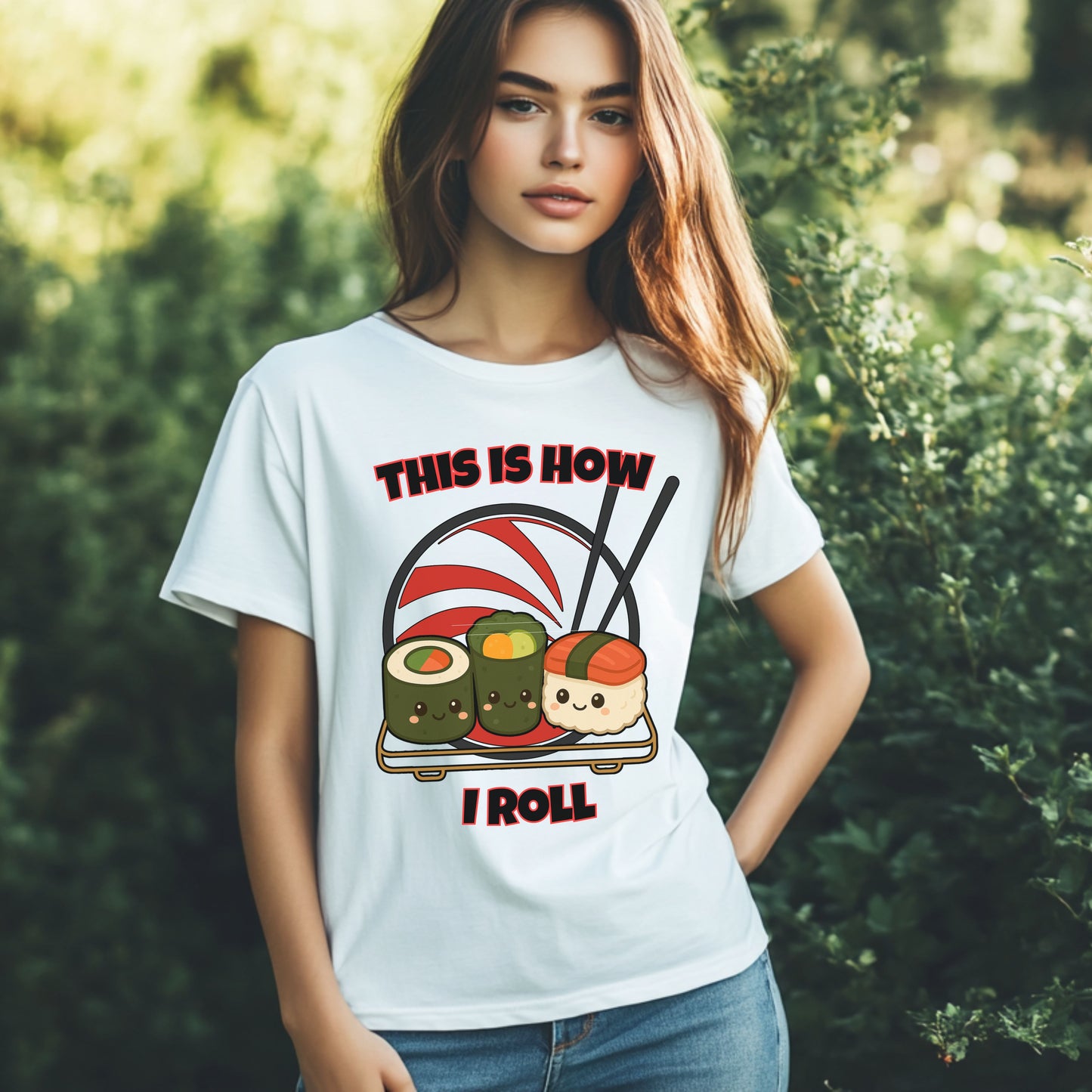 This Is How I Roll Sushi T-Shirt – Funny Kawaii Japanese Food Tee