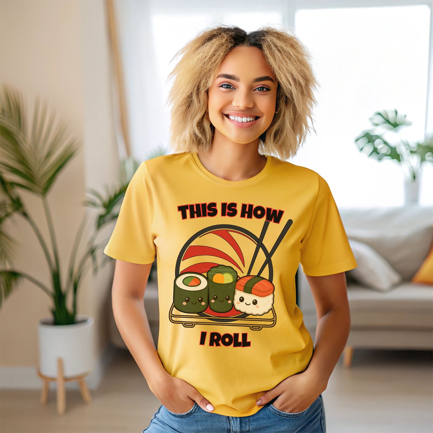 This Is How I Roll Sushi T-Shirt – Funny Kawaii Japanese Food Tee