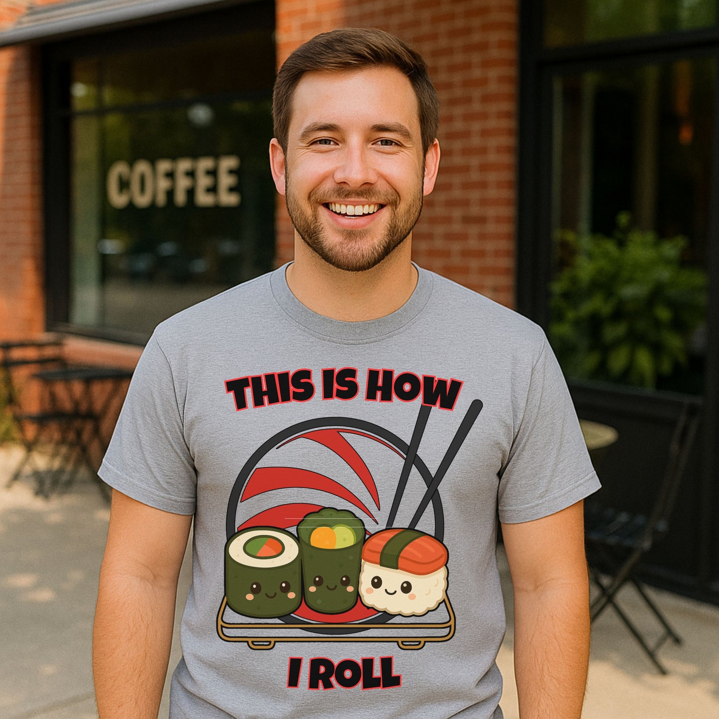 This Is How I Roll Sushi T-Shirt – Funny Kawaii Japanese Food Tee
