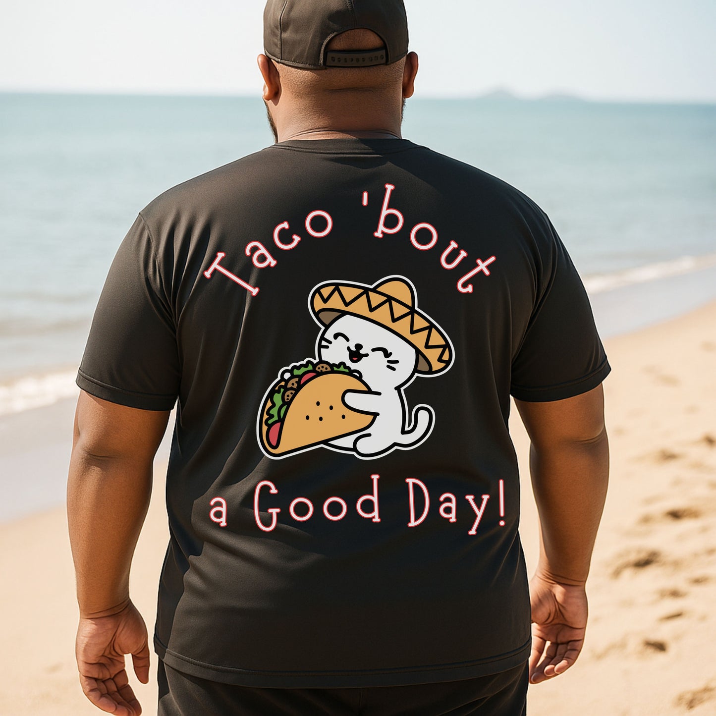 Taco 'Bout a Good Day Cat T-Shirt – Cute Sombrero Taco Cat Tee for Taco Lovers