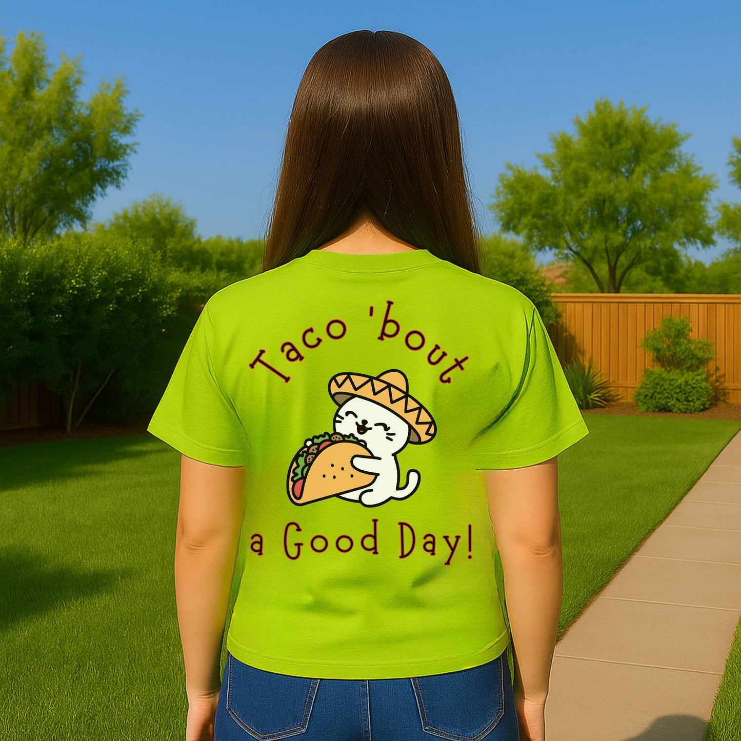 Taco 'Bout a Good Day Cat T-Shirt – Cute Sombrero Taco Cat Tee for Taco Lovers