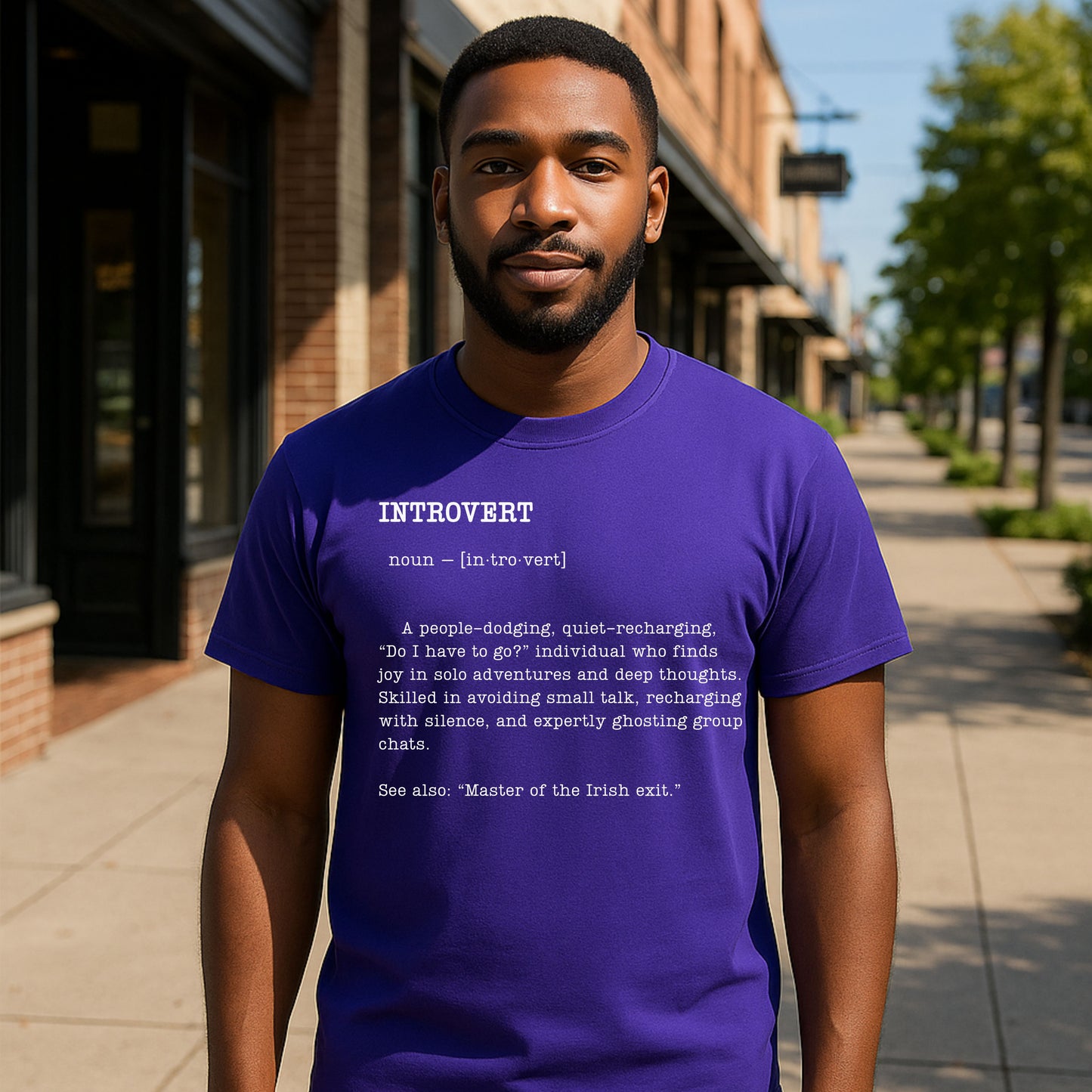 Introvert Definition T-Shirt – Funny Gift for Quiet People & Thinkers