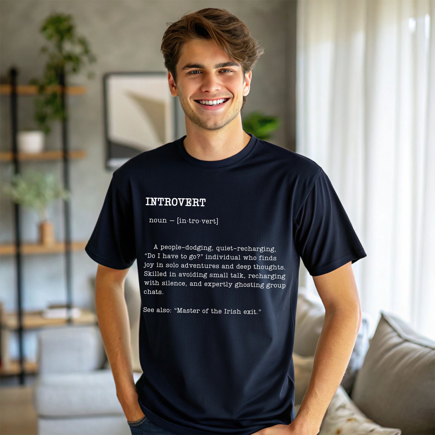 Introvert Definition T-Shirt – Funny Gift for Quiet People & Thinkers