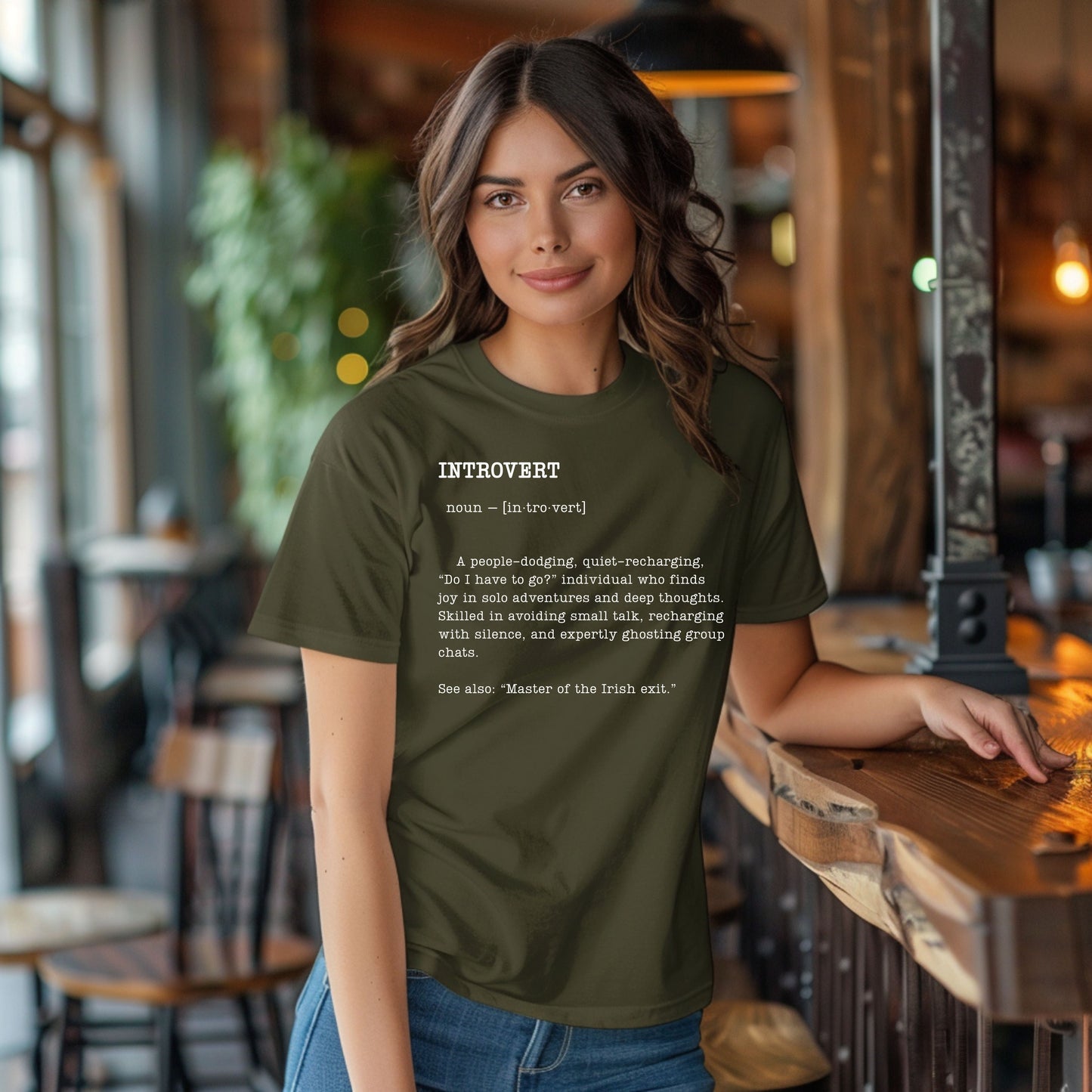 Introvert Definition T-Shirt – Funny Gift for Quiet People & Thinkers