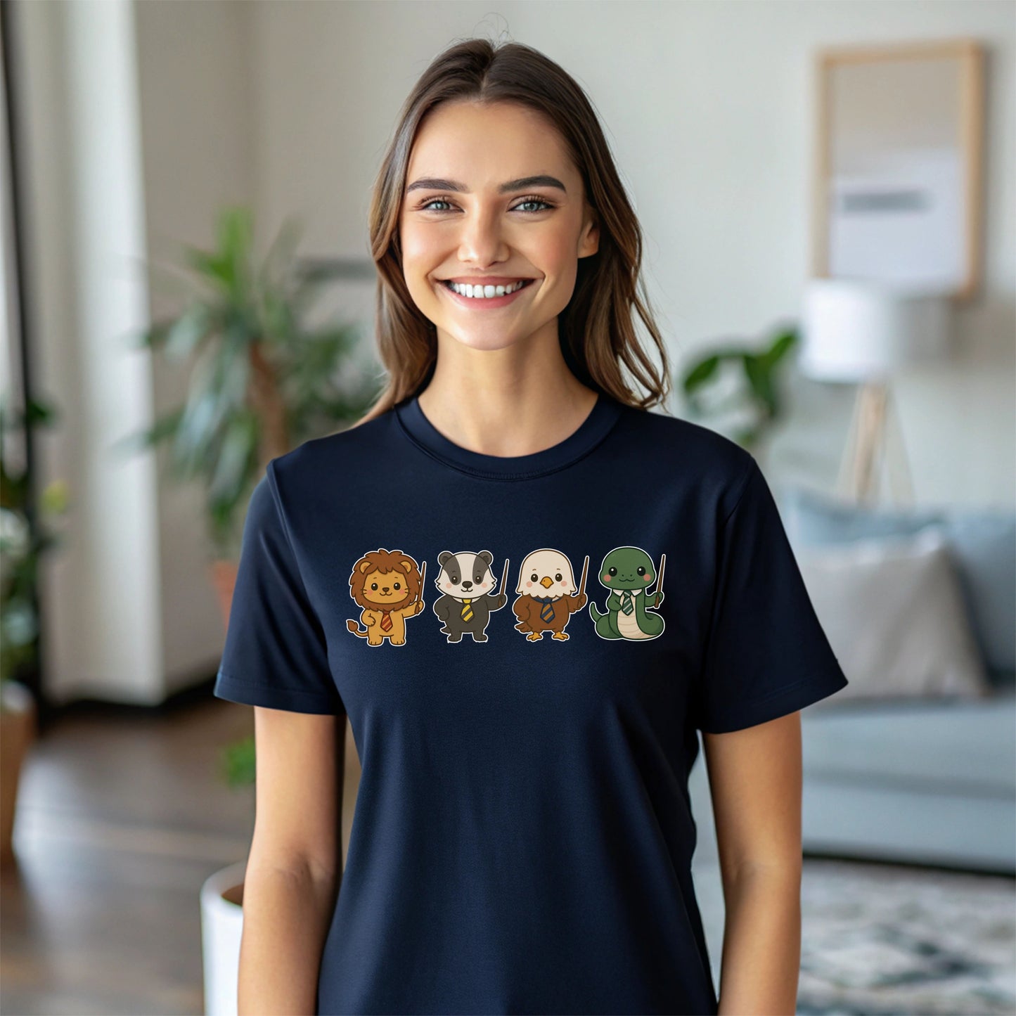 Cute Wizard Animal Mascots T-Shirt – Magical Creatures Tee