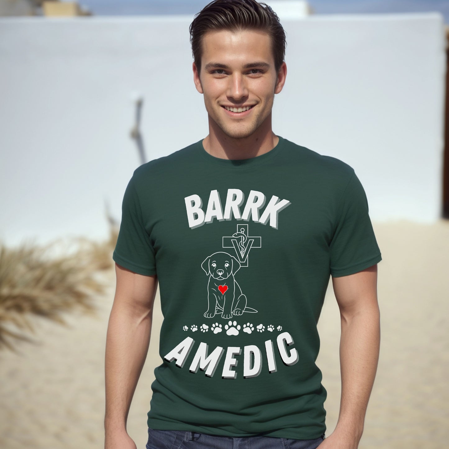 Barrkamedic Dog Lover T-Shirt – Funny Vet Tech Gift & Animal Rescue Tee