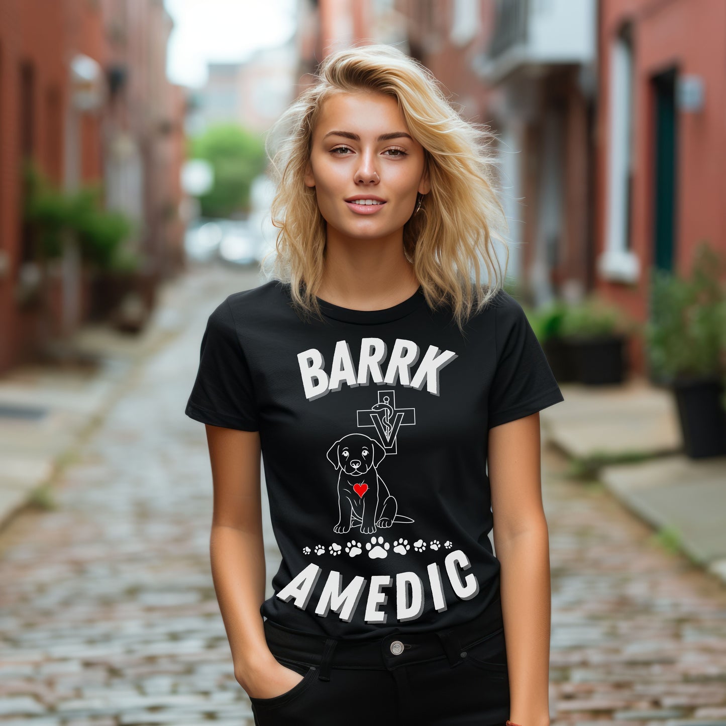 Barrkamedic Dog Lover T-Shirt – Funny Vet Tech Gift & Animal Rescue Tee