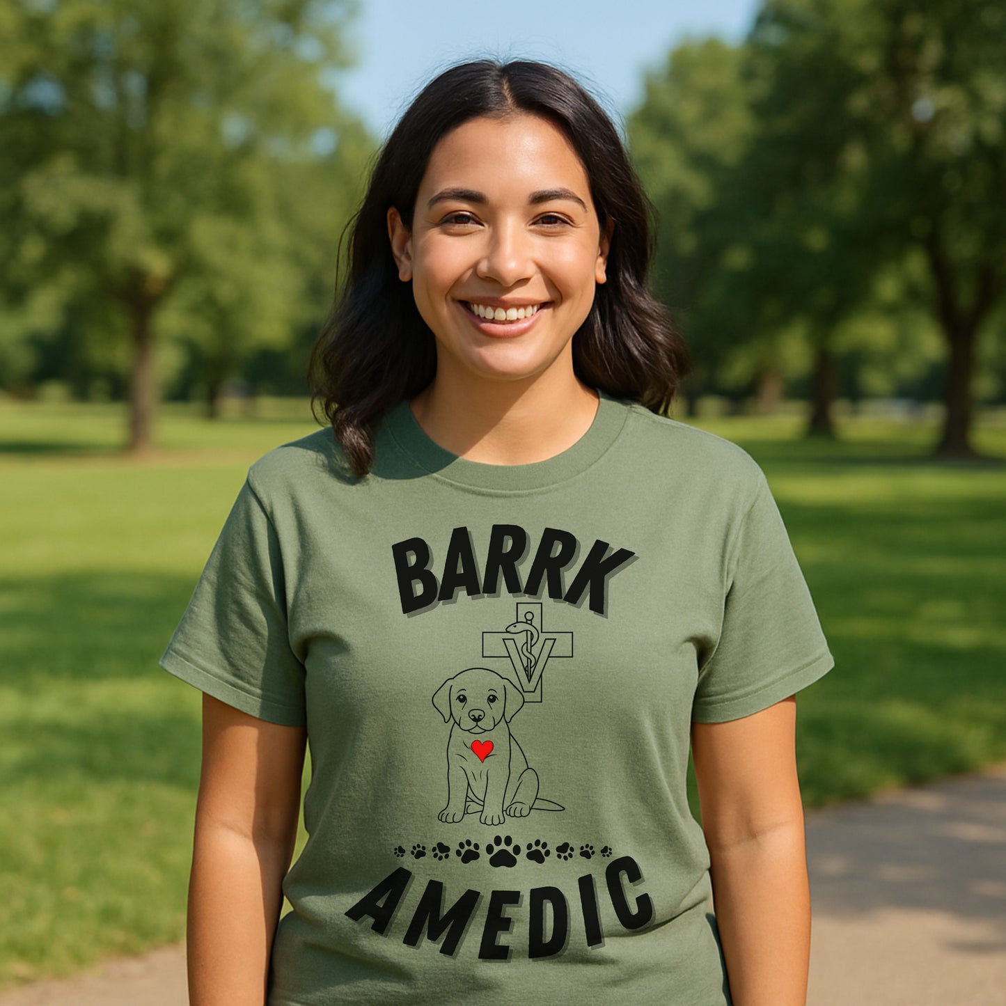Barrkamedic Dog Lover T-Shirt – Funny Vet Tech Gift & Animal Rescue Tee