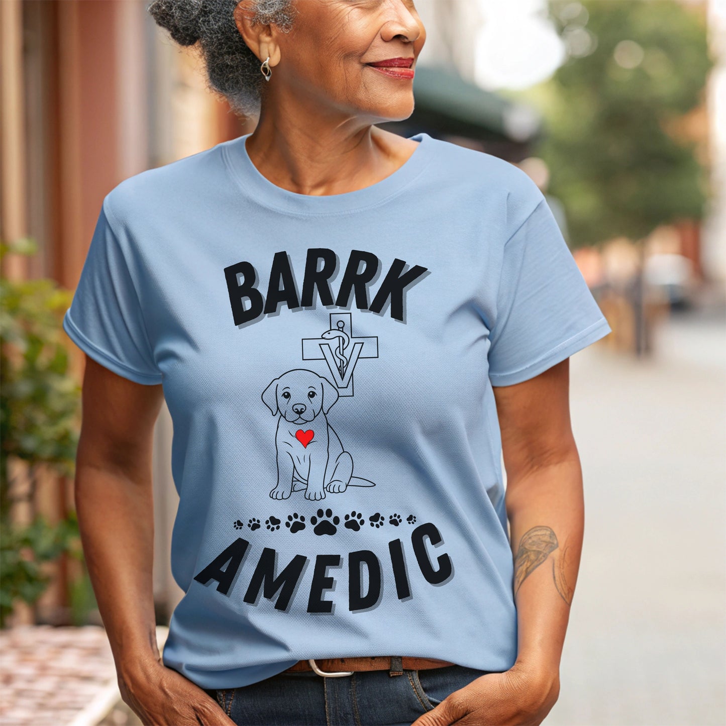 Barrkamedic Dog Lover T-Shirt – Funny Vet Tech Gift & Animal Rescue Tee