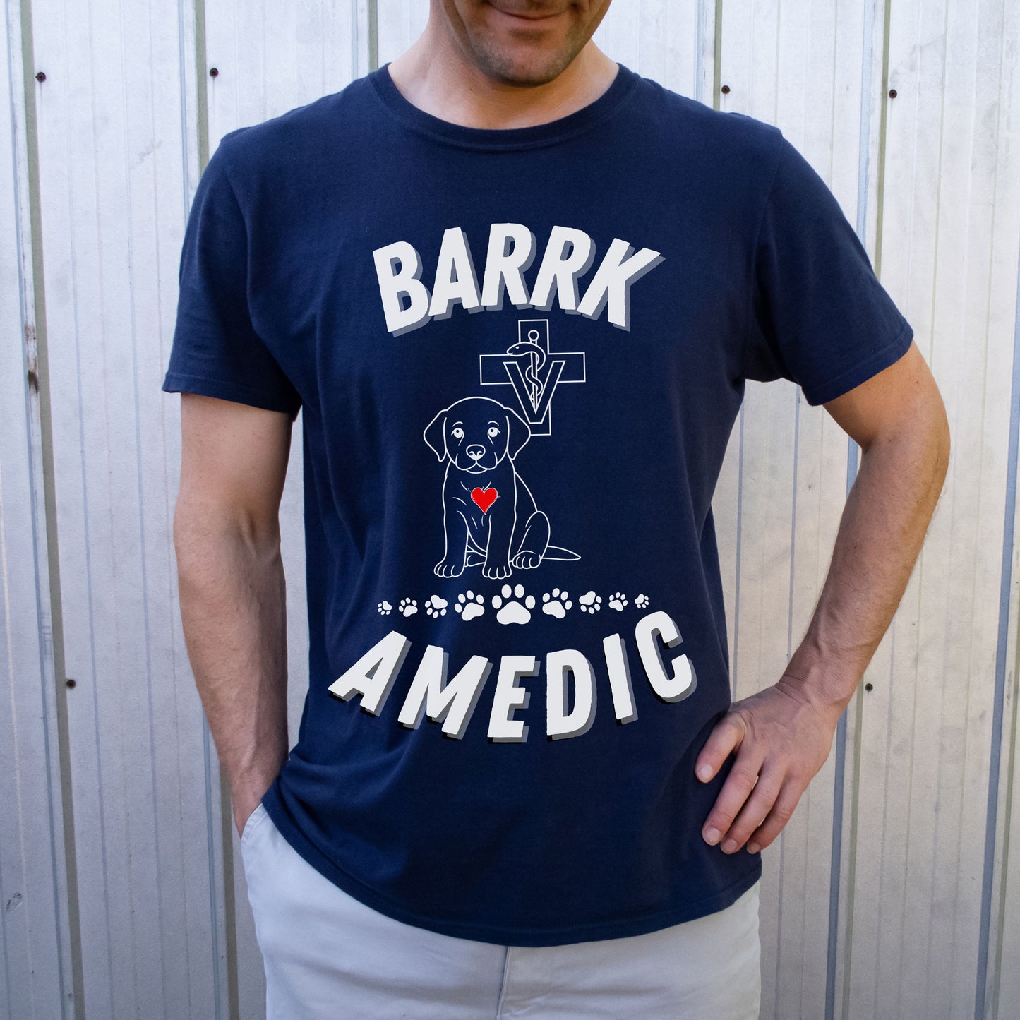 Barrkamedic Dog Lover T-Shirt – Funny Vet Tech Gift & Animal Rescue Tee