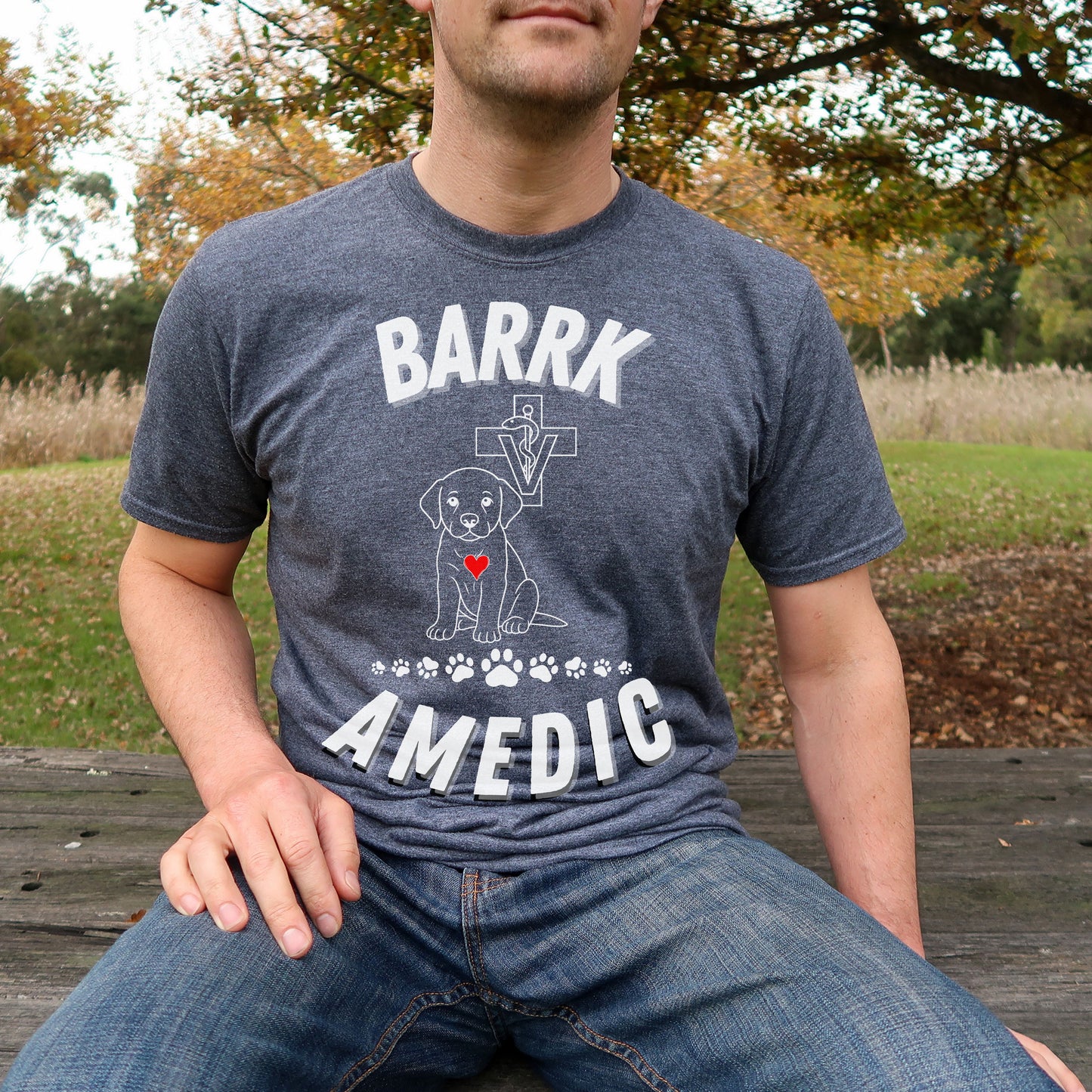 Barrkamedic Dog Lover T-Shirt – Funny Vet Tech Gift & Animal Rescue Tee