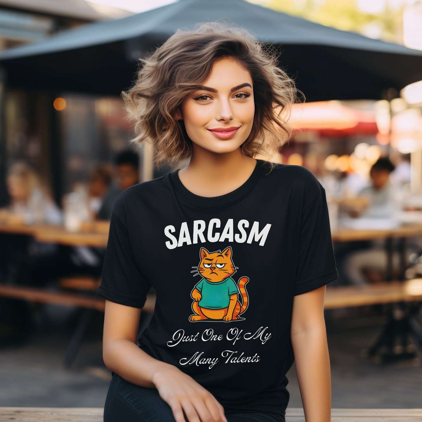 Sarcastic Cat T-Shirt – Funny Graphic Tee for Women, Snarky Humor Shirt, Casual Gift for Cat Lovers