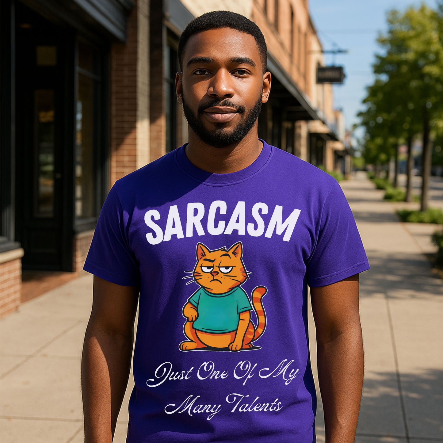 Sarcastic Cat T-Shirt – Funny Graphic Tee for Women, Snarky Humor Shirt, Casual Gift for Cat Lovers