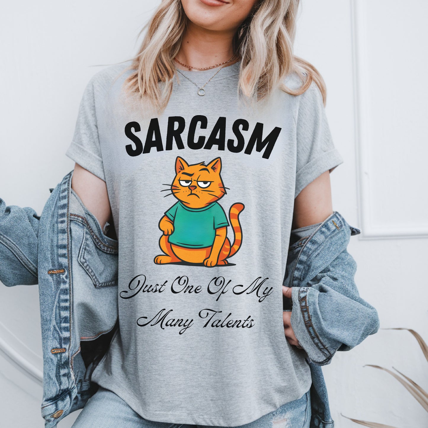 Sarcastic Cat T-Shirt – Funny Graphic Tee for Women, Snarky Humor Shirt, Casual Gift for Cat Lovers