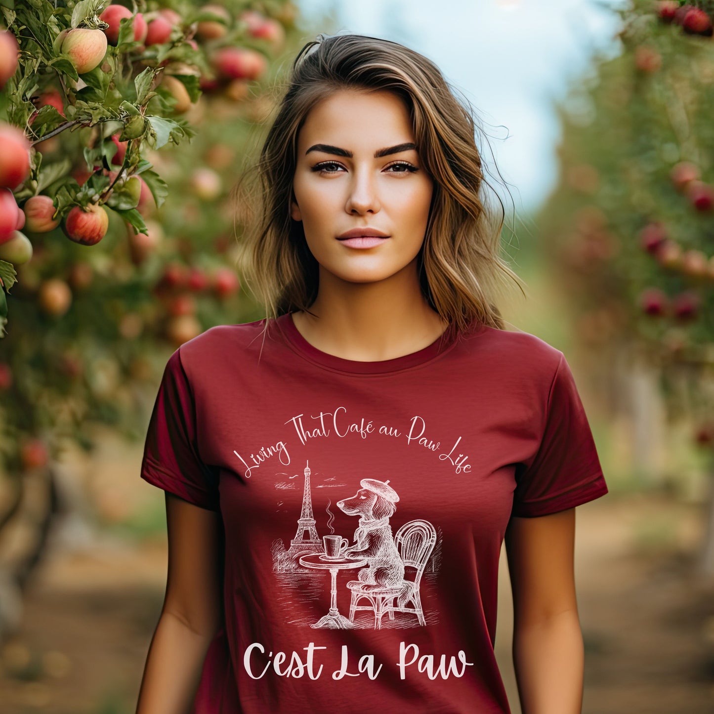 C'est La Paw – Paris Dog T-Shirt, Cute French Café Pup Tee & Gift for Animal Lovers