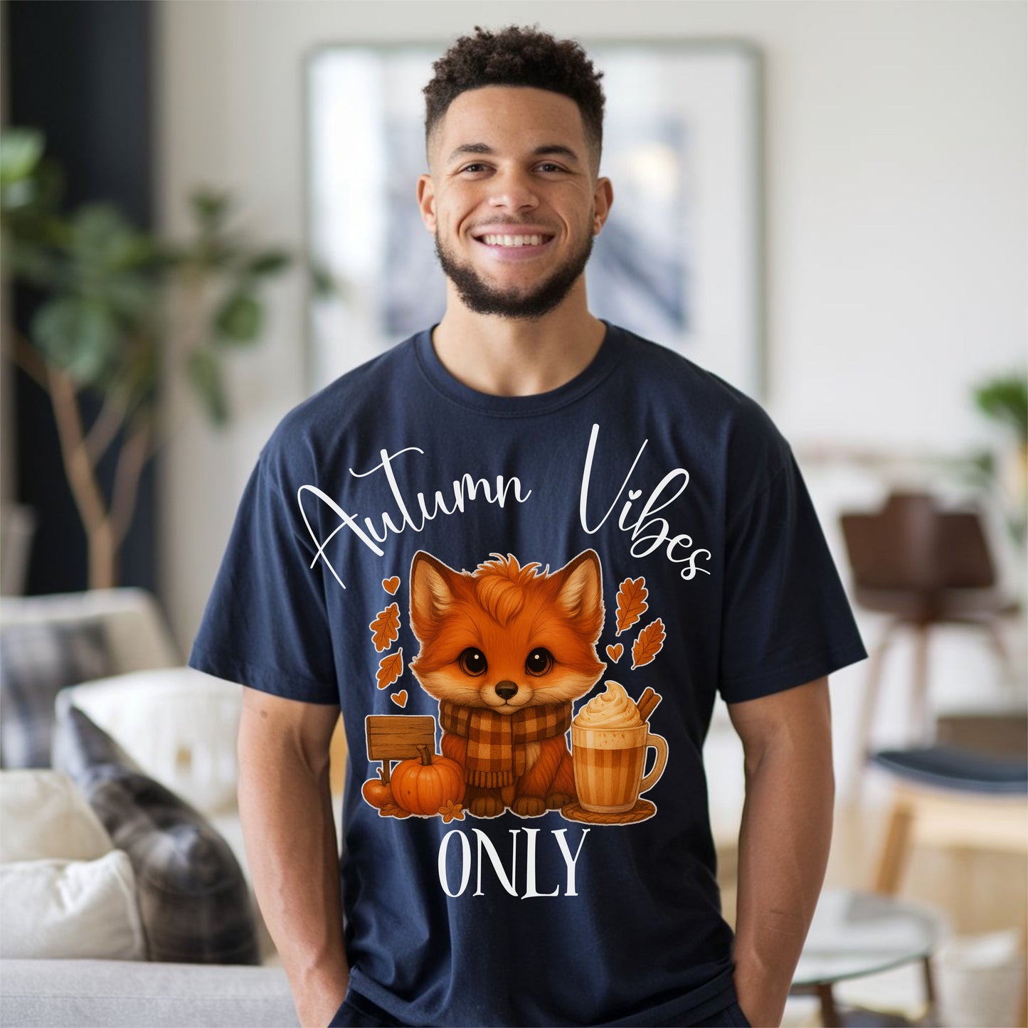 Autumn Vibes Only T-Shirt – Cute Fox Fall Shirt for Pumpkin Spice & Cozy Season Lovers