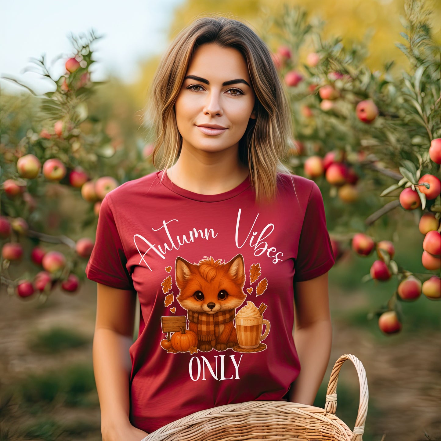 Autumn Vibes Only T-Shirt – Cute Fox Fall Shirt for Pumpkin Spice & Cozy Season Lovers
