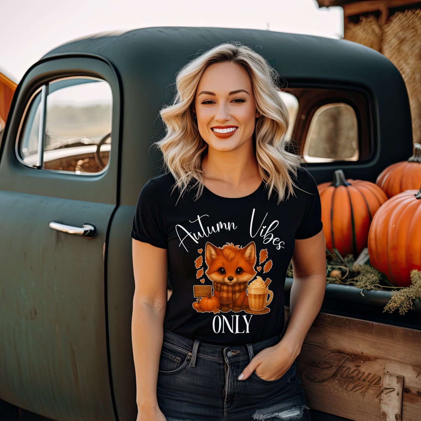 Autumn Vibes Only T-Shirt – Cute Fox Fall Shirt for Pumpkin Spice & Cozy Season Lovers