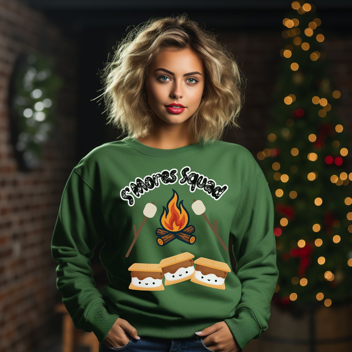 S'mores Squad Sweatshirt, Fun Camping Shirt, Unisex Graphic Sweatshirt, Outdoor Adventure Outfit