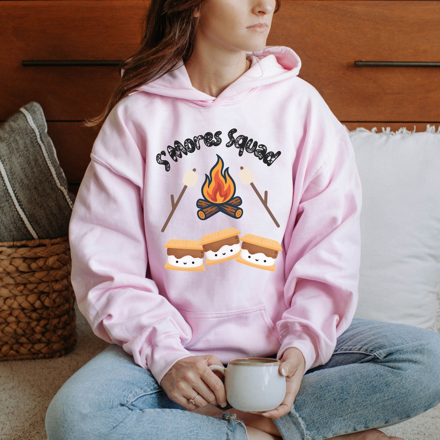 S'mores Squad Hoodie, Fun Camping Shirt, Unisex Graphic Sweatshirt, Outdoor Adventure Outfit