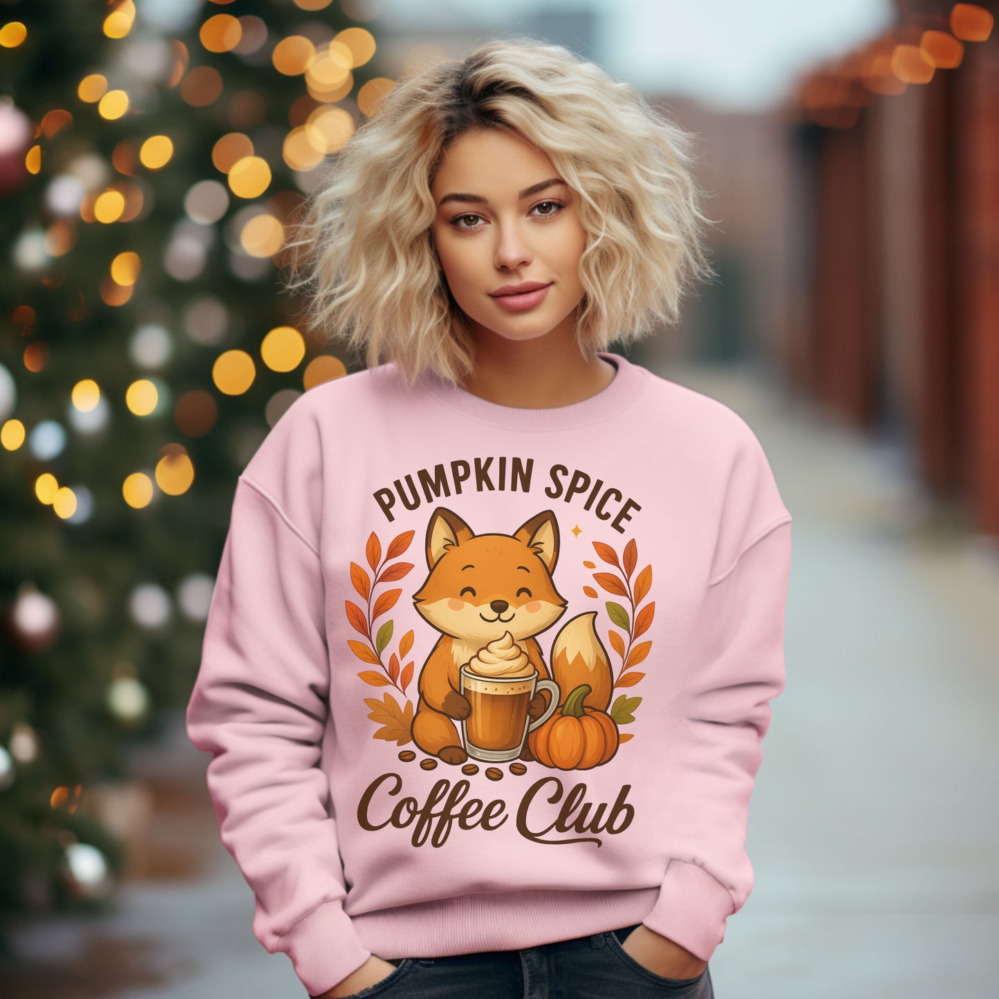 Pumpkin Spice Coffee Club Sweatshirt | Cozy Autumn Apparel, Fall Shirt, Fox Graphic Shirt, Unisex Fashion, Gift for Coffee Lovers