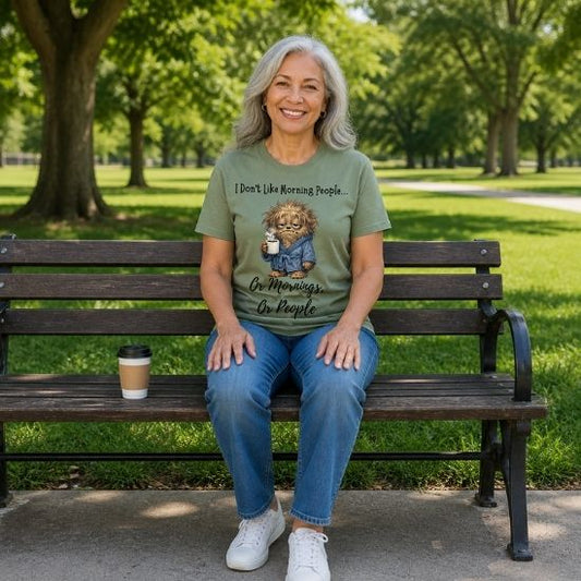 Funny Morning Person Shirt, I Don’t Like Morning People Tee, Coffee Lover Shirt, Introvert Humor T Shirt, Sarcastic Graphic Tee, Funny Coffee Shirt, Relatable Humor Tee