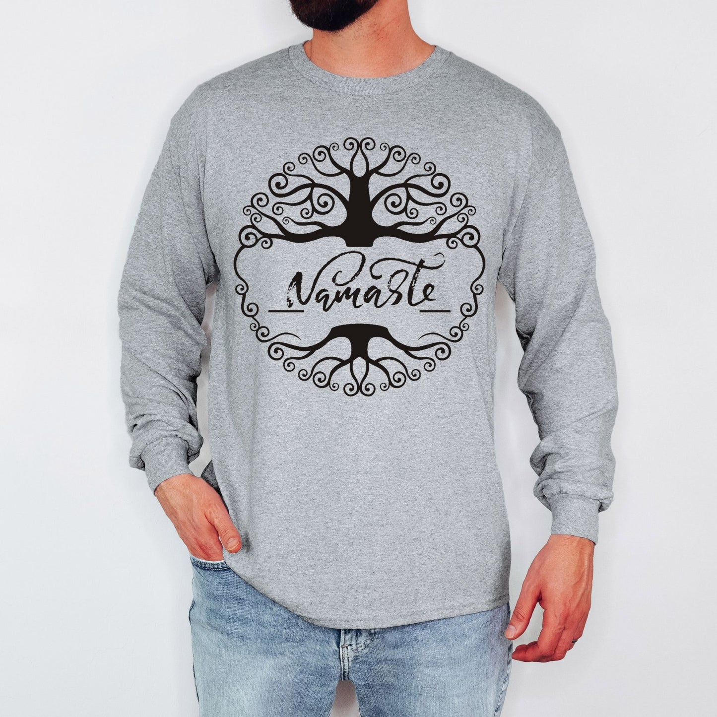 Namaste Shirt Tree Of Life Shirt Meditation Gift Yoga Shirt Meditation Shirt Yoga Gift Long Sleeve Tee